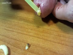 A man with strange fetishes shares an intense insertion with his audience live on webcam.